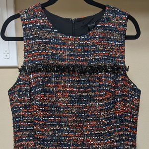 Ann Taylor Rose Tweed Sleeveless Dress - Size 12